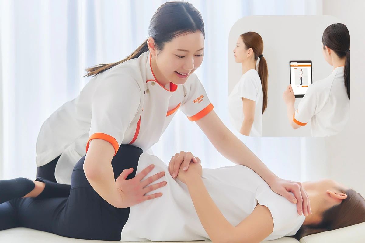 AI姿勢チェック付き整体コースの施術イメージ
