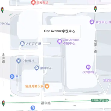 卓悦中心店の地図