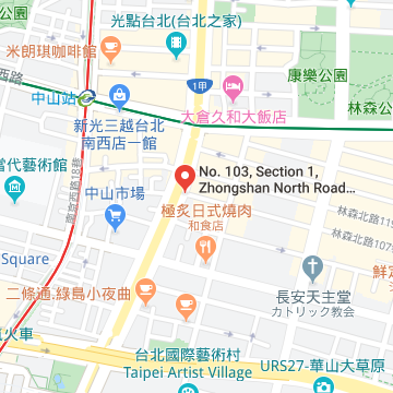 中山店の地図